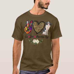 Camiseta Paz Amor Floral Japonesa Chin Mom