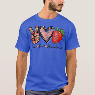 Camiseta Paz Amor Fresas Agricultoras Fresas Largas De Paz 
