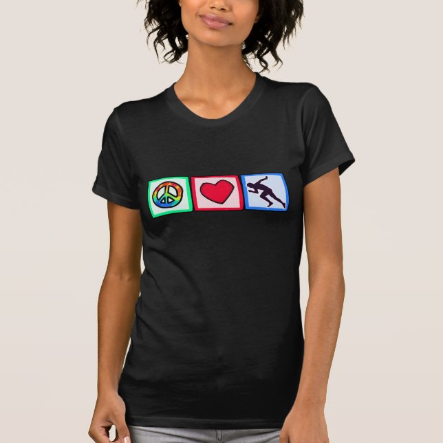 Camiseta Paz, amor, funcionamiento (Anverso)