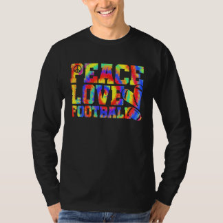 Camiseta Paz Amor Fútbol Americano Hombres Mujeres Hippies