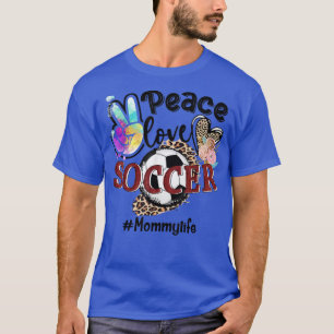 Camiseta Paz Amor Fútbol Mamá Vida Abuela Leopardo 