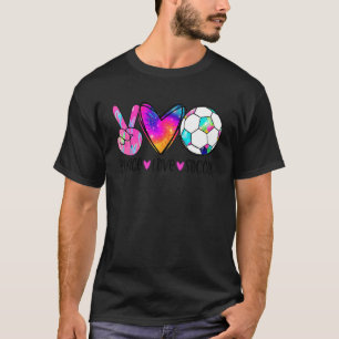 Camiseta Paz Amor Fútbol Tie Dye Lindo Juego para Amantes d