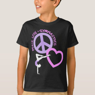 Camiseta Paz-Amor-Gimnástico, rosado/purple2
