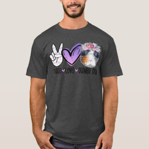 Camiseta Paz Amor Guinea Cerdos Gracioso Guinea Cerdo Mamá 