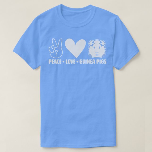 Camiseta Paz Amor Guinea Cerdos Mascotas de animales Enamor (Diseño del anverso)