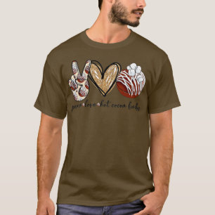 Camiseta Paz Amor Hot Cocoa Bombas Feliz Navidad