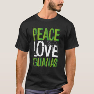 Camiseta Paz Amor Iguanas Reptile Propietario Mascota Mamá