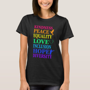 Camiseta Paz Amor Inclusión Igualdad Diversidad Derechos Hu