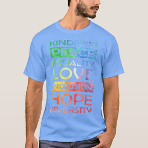 Camiseta Paz Amor Inclusión Igualdad Diversidad Derechos Hu