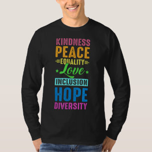 Camiseta Paz Amor Inclusión Igualdad Diversidad Derechos Hu