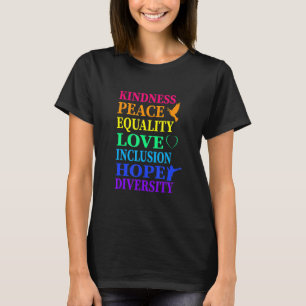 Camiseta Paz Amor Inclusión Igualdad Diversidad Derechos Hu