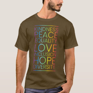 Camiseta Paz Amor Inclusión Igualdad Diversidad Derechos Hu