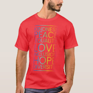 Camiseta Paz Amor Inclusión Igualdad Diversidad Derechos Hu