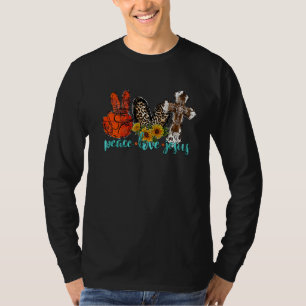 Camiseta Paz Amor Jesús Leopardo Piel de vaca Occidental Gi