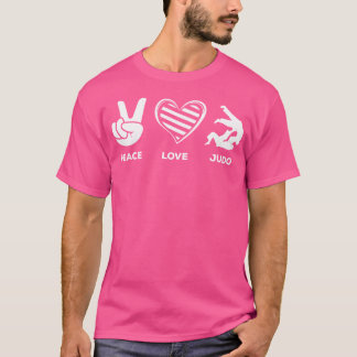 Camiseta Paz amor Judo Judo luchador de artes marciales jud