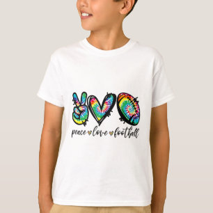 Camiseta Paz Amor Jugador de Fútbol Americano Tie Dye Ameri