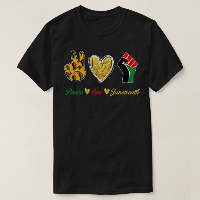 Camiseta Paz Amor Junetdecil (Diseño del anverso)