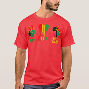 Camiseta Paz Amor Junetdecio Orgullo Negro Libertad indepen