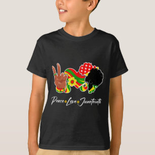 Camiseta Paz amor juneteenth orgullo negro libertad 4 de