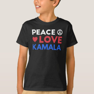 Camiseta Paz Amor Kamala I - Kamala Harris Presidente