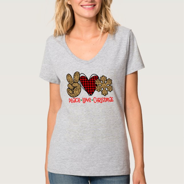 Camiseta Paz, amor, leopardo de las nieves (Anverso)