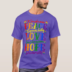 Camiseta Paz Amor Lgbt Inclusión Igualdad Diversidad Humana
