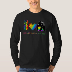 Camiseta Paz Amor Libre Mamá Abrazos Lleva Día de la Madre 