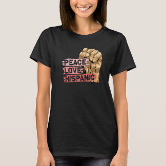 Camiseta Paz Amor Mes de la Herencia Hispana Mujeres Herenc