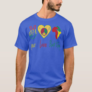 Camiseta Paz, amor, Mes de la Historia Negra Orgullo Negro