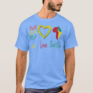 Camiseta Paz, amor, Mes de la Historia Negra Orgullo Negro 