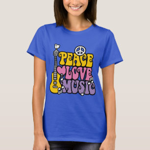 Camiseta Paz-Amor-Música