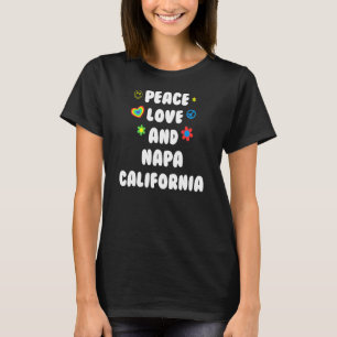 Camiseta Paz Amor Napa California Patriotismo Ca