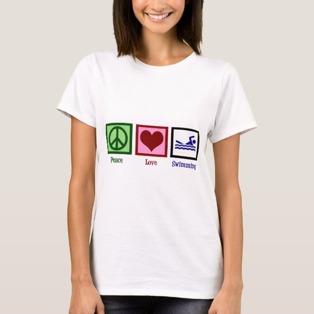 Camiseta Paz Amor Natación (Anverso)