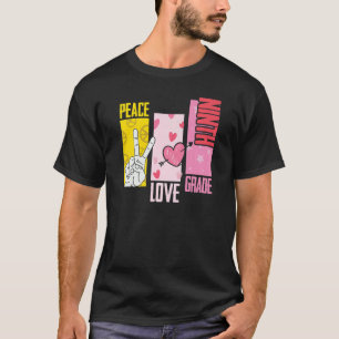 Camiseta Paz Amor Noveno Grado Primer Día Escolar Equipo 9G