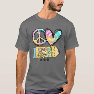 Camiseta Paz Amor Octavo Grado Gracioso Tejido Estudiantil 