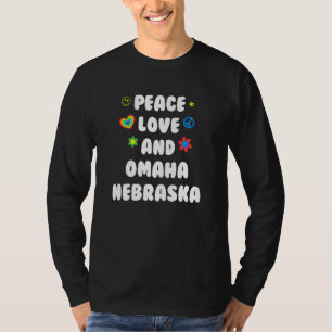 Camiseta Paz Amor Omaha Nebraska Patriotismo Ne