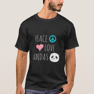 Camiseta Paz Amor Pandas Oso Panda Animal Mascota Amor