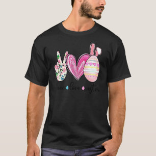 Camiseta Paz Amor Pascua Huevo Divertido Pascua Mujeres Niñ