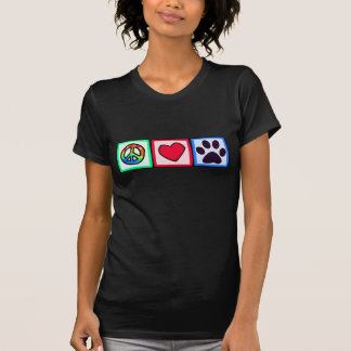 Camiseta Paz, amor, perro; Pawprint