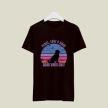 Camiseta Paz, Amor, Perros, camiseta puesta de sol