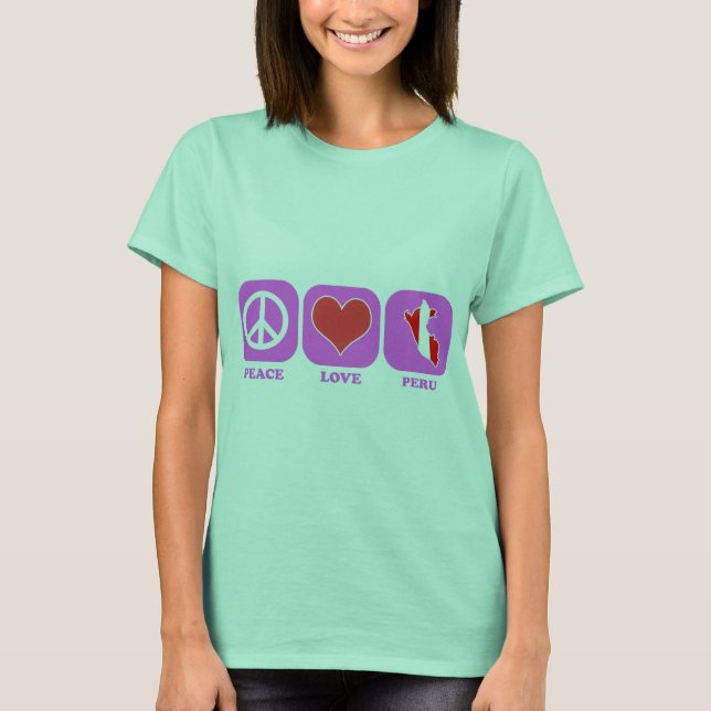 Camiseta Paz Amor Perú (Anverso)