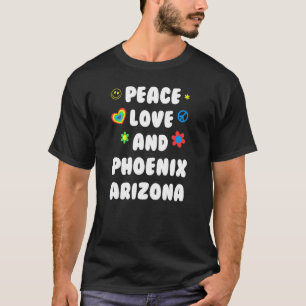 Camiseta Paz Amor Phoenix Arizona Patriótico Az Patriotismo