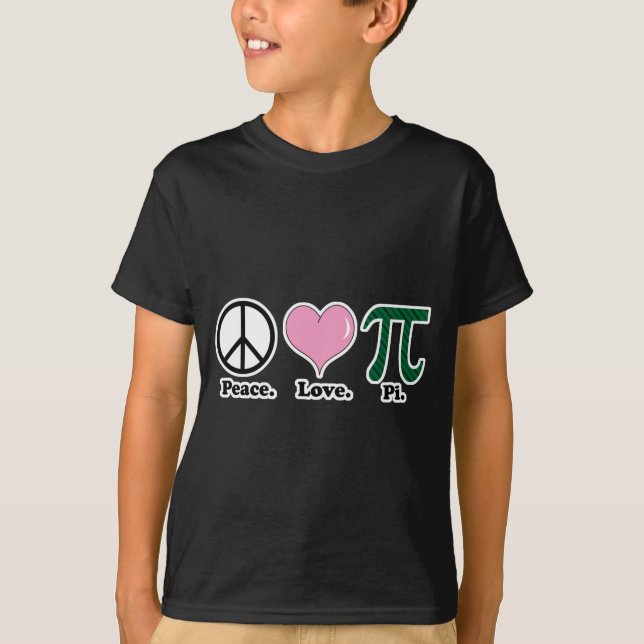 Camiseta paz amor pi (Anverso)