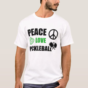 Camiseta Paz Amor Pickleball, Dichos Divertidos de Pickleba