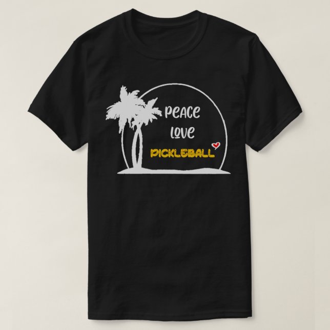 Camiseta Paz amor pickleball Diseño digital 6 (Diseño del anverso)