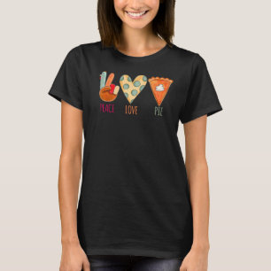 Camiseta Paz Amor Pie Comida Cae Rótulo de mano de Turquía 