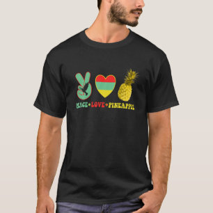 Camiseta Paz Amor Piña