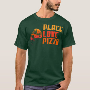 Camiseta Paz Amor Pizza Amantes I Love Pizza2662