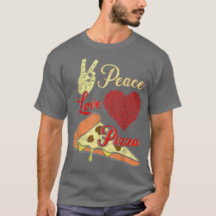 Camiseta Paz Amor Pizza Amantes I Love Pizza375