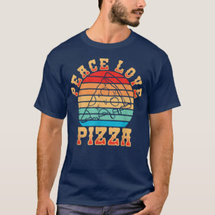Camiseta Paz Amor Pizza Amantes I Love Pizza377 